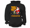 Free Shipping When I Think About You I Touch My Elf Ugly Christmas Sweater Santa Gift Holiday Winter Funny Party Men Women Hoodie