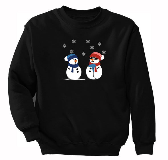 Free Shipping 2 Snowman Stick Up Robber Ugly Christmas Sweater Snowflake Snow Holiday Gift Funny Party Winter Men Women Crewneck Sweatshirt