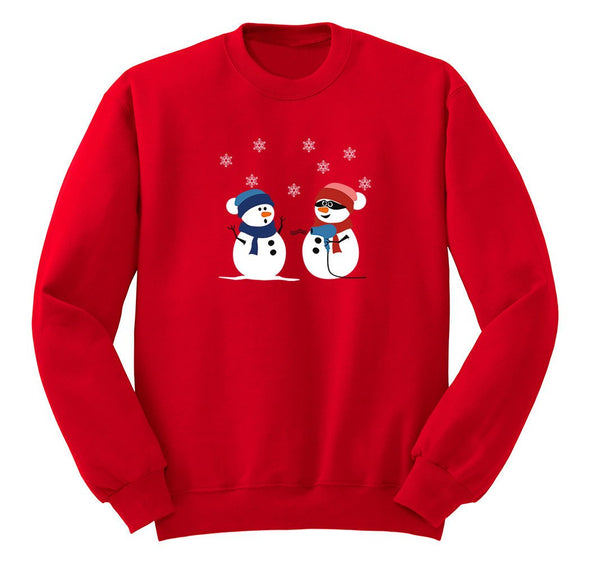 Free Shipping 2 Snowman Stick Up Robber Ugly Christmas Sweater Snowflake Snow Holiday Gift Funny Party Winter Men Women Crewneck Sweatshirt