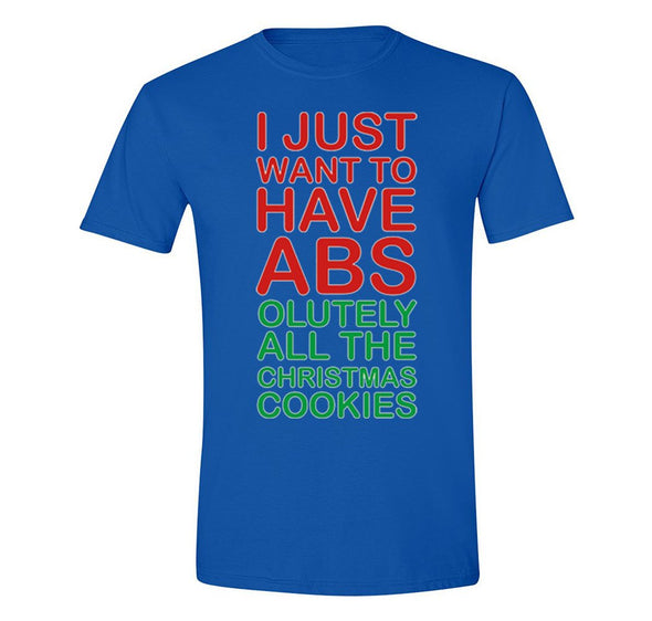 Free Shipping Mens ABS All The Cookies Food Funny Party Eat Gingerbread Gift Ugly Christmas Sweater Holiday Winter Santa Crewneck T-Shirt