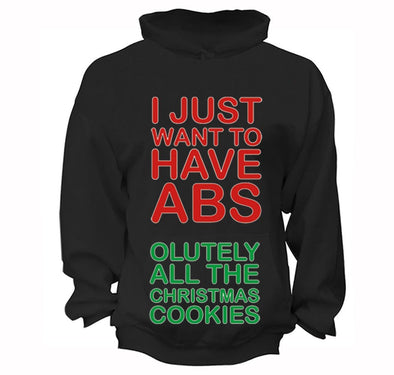 Free Shipping Winter ABS All The Cookies Food Funny Party Gingerbread Gift Ugly Christmas Sweater Holiday Santa Men Women Hoodie