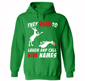 Free Shipping Reindeer Laugh And Call Him Names Ugly Christmas Sweater Winter Santa Funny Party Gift Animal Boxing Men Women Hoodie
