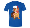 Free Shipping Mens Dachshund Wiener Dog Lover Santa Scarf Animal Cute Holiday Puppy Party Winter Christmas Sweater Crewneck T-Shirt