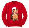 Free Shipping Dachshund Wiener Dog Lover Santa Scarf Animal Cute Holiday Puppy Party Winter Christmas Sweater Men Women Crewneck Sweatshirt