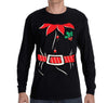 Free Shipping Mens Elf Shirt Poinsettia Holly Belt Ugly Sweater Christmas Party Long Sleeve T-Shirt