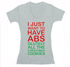 Free Shipping Womens Winter ABS The Cookies Food Funny Party Eat Gingerbread Gift Ugly Christmas Sweater Holiday Eat Santa V-Neck T-Shirt