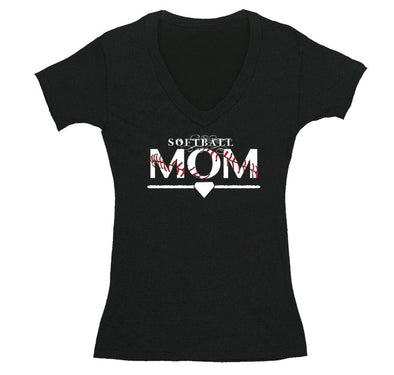 Free Shipping Mens Softball Mom Baseball Diamond Field Gift Mother Game Day Sports Lover Team School Fan Home Run V-Neck T-Shirt