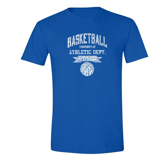 Free Shipping Mens Basketball Property of Athletic Dept.  Sports Fan Play Game Day Team Gift Slam Dunk Score Hoop Court Crewneck T-Shirt
