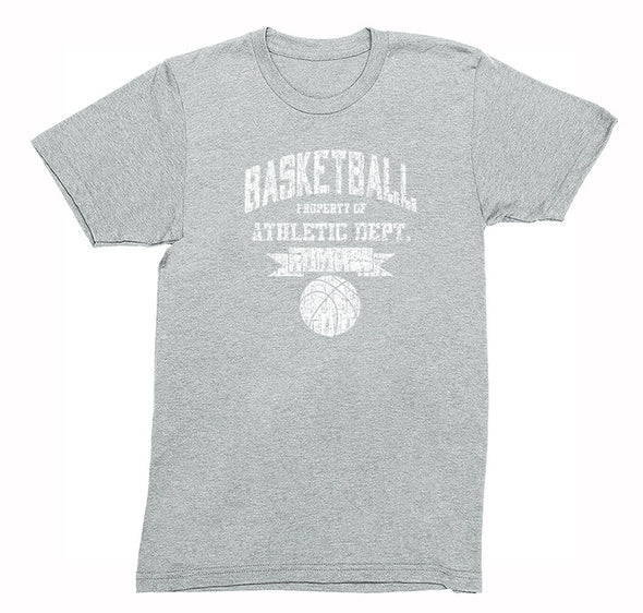 Free Shipping Mens Basketball Property of Athletic Dept.  Sports Fan Play Game Day Team Gift Slam Dunk Score Hoop Court Crewneck T-Shirt