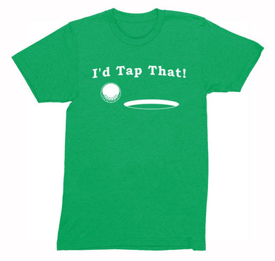 Free Shipping Mens I'd Tap That Golf Ball Gift Putt Putter Swing Funny Sports Driving Range Tournament Dad Father Crewneck T-Shirt