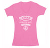 Free Shipping Womens Soccer Property of Athletic Dept. Sports Fan Team Gift Game Day Ball Goal Score Field V-Neck T-Shirt