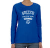 Free Shipping Womens Soccer Property of Athletic Dept. Sports Fan Team Gift Game Day Ball Goal Score Field Winter Long Sleeve T-Shirt
