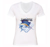Free Shipping Womens Sailfish Swordfish Sport Fishing Saltwater Fish Fisherman Reel Boat Lure Catch Bait Ocean Gift Vacation V-Neck T-Shirt
