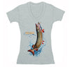 Free Shipping Womens Muskie Fish Freshwater Sport Fisherman Fishing MuskellungeMusky  Lure Reel Lake Vacation Gift V-Neck T-Shirt