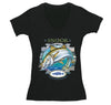 Free Shipping Womens Snook Saltwater Fish Fishing Fisherman Sergeant Robalo Lure Ocean Reel Vacation Florida Gift V-Neck T-Shirt
