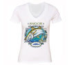 Free Shipping Womens Snook Saltwater Fish Fishing Fisherman Sergeant Robalo Lure Ocean Reel Vacation Florida Gift V-Neck T-Shirt