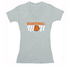 Free Shipping Womens Basketball Mom Sports Fan Play Game Day Team Coach Gift Slam Dunk Score Hoop Court V-Neck T-Shirt