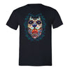 Free Shipping Mens Pit Bull Day of the Dead Sugar Skull Dia de Los Muertos Dog Lover Halloween Party Animal Holiday Bandana T-Shirt Black
