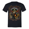 Free Shipping Mens Revolution Tequila Mariachi Sugar Skull Day of the Dead Dia De Los Muertos Mexican Heritage Emiliano T-Shirt Black