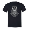 Free Shipping Mens Line Art Owl Day of the Dead Sugar Skull Dia de Los Muertos Animal Lover Halloween Mexican Heritage T-Shirt Black