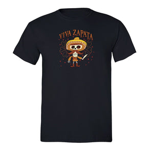 Free Shipping Mens Via Zapata Kids Mustache Sugar Skull Day of the Dead Dia De Los Muertos Mexican Revolution Heritage Child T-Shirt Black