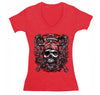 Free Shipping Womens Treasure Hunt Skull and Crossbones Pirate Jolly Roger Ship Guns Gold Gift Gaspar V-Neck T-Shirt