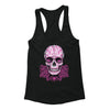 Free Shipping Womens Skull Pink Roses Sugar Skull Day of the Dead Dia de los Muertos Mexican Heritage Rose Halloween Racerback Tanktop Black