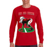 Free Shipping Mens Ho Ho Ho Hike Football Season Sports Christmas Sweater Gift Party Santa Winter Long Sleeve Crewneck T-Shirt