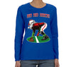 Free Shipping Womens Ho Ho Ho Hike Football Season Sports Fan Christmas Sweater Gift Party Santa Winter Long Sleeve Crewneck T-Shirt