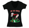 Free Shipping Womens Ho Ho Ho Hike Football Season Sports Fan Christmas Sweater Gift Party Santa Winter V-Neck T-Shirt