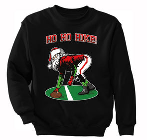 Free Shipping Ho Ho Ho Hike Football Season Sports Christmas Sweater Gift Party Santa Winter Long Sleeve Men Women Crewneck Sweatshirt