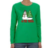 Free Shipping Womens Snowman Salute Our Troops Army Navy Marines Air Force Military Christmas Sweater Tree  Long Sleeve Crewneck T-Shirt