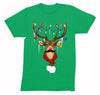Free Shipping Mens Reindeer Wearing Sweater Moustache Lights Ugly Christmas Sweater Winter Holiday Santa Gift Crew Neck T-Shirt