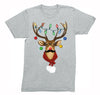 Free Shipping Mens Reindeer Wearing Sweater Moustache Lights Ugly Christmas Sweater Winter Holiday Santa Gift Crew Neck T-Shirt