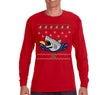 Free Shipping Mens Taco Shark Ugly Christmas Sweater Great White Nautical Holiday Fishing Diving Boat Winter Funny Gift Long Sleeve T-Shirt