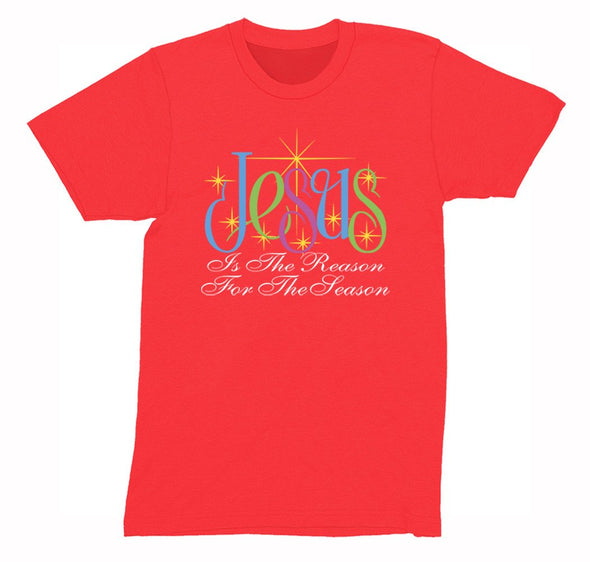 Free Shipping Mens Jesus is the Reason For the Season Religious Christian Catholic Church Winter Holiday Christmas Sweater Crewneck T-Shirt