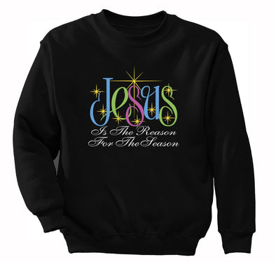 Free Shipping Jesus is the Reason For the Season Religious Christian Catholic Winter Holiday Christmas Sweater Men Women Crewneck Sweatshirt