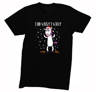 Free Shipping Mens I Do What I Want Unicorn Christmas Sweater Gift Party Santa Funny Holiday Winter Snowman Snowflake Crewneck T-Shirt