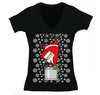 Free Shipping Womens Santa Keg Stand Beer Frat College Funny Fraternity Party Ugly Christmas Sweater Holiday Winter Drinking V-Neck T-Shirt