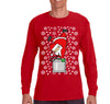 Free Shipping Mens Santa Keg Stand Beer Frat College Funny Fraternity Party Ugly Christmas Sweater Gift Winter Drinking Long Sleeve T-Shirt