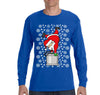 Free Shipping Mens Santa Keg Stand Beer Frat College Funny Fraternity Party Ugly Christmas Sweater Gift Winter Drinking Long Sleeve T-Shirt