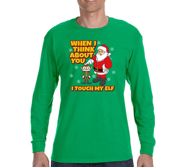 Free Shipping Mens Santa Keg Stand Beer Frat College Funny Fraternity Party Ugly Christmas Sweater Gift Winter Drinking Long Sleeve T-Shirt