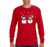 Free Shipping Mens 2 Snowman Stick Up Robber Ugly Christmas Sweater Snowflake Snow Holiday Gift Funny Party Hat Winter Long Sleeve T-Shirt