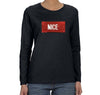 Free Shipping Womens Naughty Nice Flip Reversible Sequin Sequined Sweater Christmas Party  Long Sleeve T-Shirt