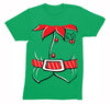 Free Shipping Mens Elf Shirt Poinsettia Holly Belt Ugly Sweater Christmas Party Crewneck T-Shirt