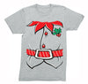 Free Shipping Mens Elf Shirt Poinsettia Holly Belt Ugly Sweater Christmas Party Crewneck T-Shirt