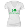 Free Shipping Womens St. Patrick's Day Saint Paddy Drunk shirt I Love Shenanigans Shamrock Clover Irish Women V-Neck T-Shirt