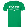Free Shipping Mens St. Patrick's Day Saint Paddy Drunk shirt Rock Out With Your Shamrock Out Clover Irish Crewneck T-Shirt