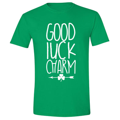 Free Shipping Men's St. Patrick's Day Saint Paddy Drunk shirt Good Luck Charm Shamrock Clover Irish Crewneck T-Shirt