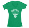 Free Shipping Womens Basketball Property of Athletic Dept.  Sports Fan Play Game Day Team Gift Slam Dunk Score Hoop Court V-Neck T-Shirt